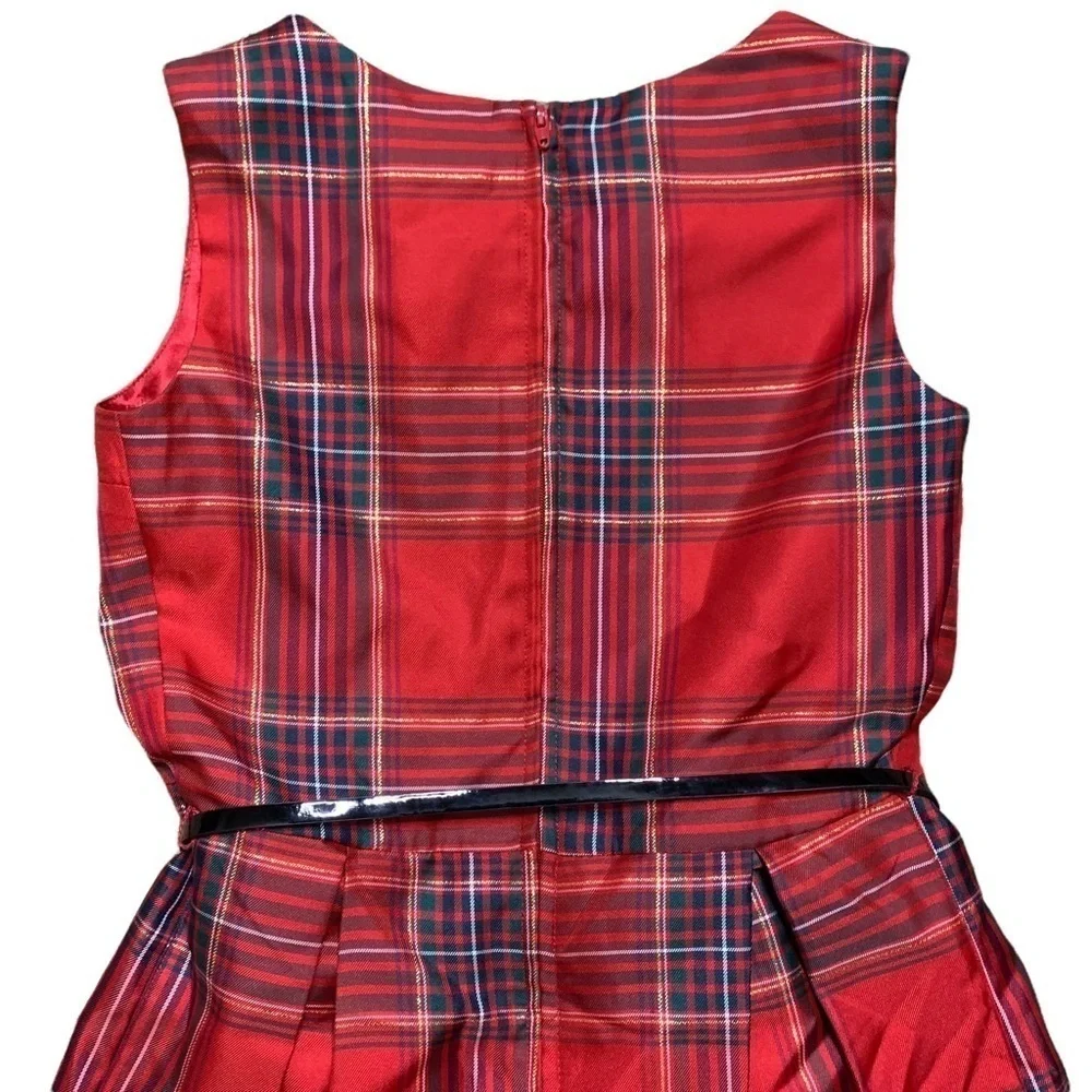 The Childrens Dress New With Tags Classic Red Plaid Dress Girls Size 14
